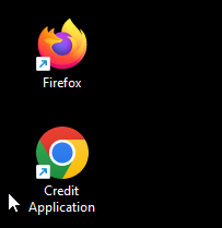 Shortcut on the desktop.